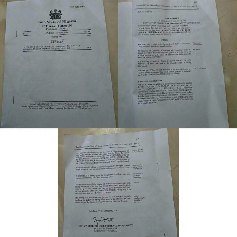 Imo Govt Revokes Old Timber Market, Gazetted and Many Others