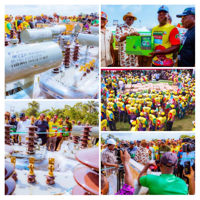 Kalu Distributes Solar Lights to 42,000 Households, 26 Transformers in Bende